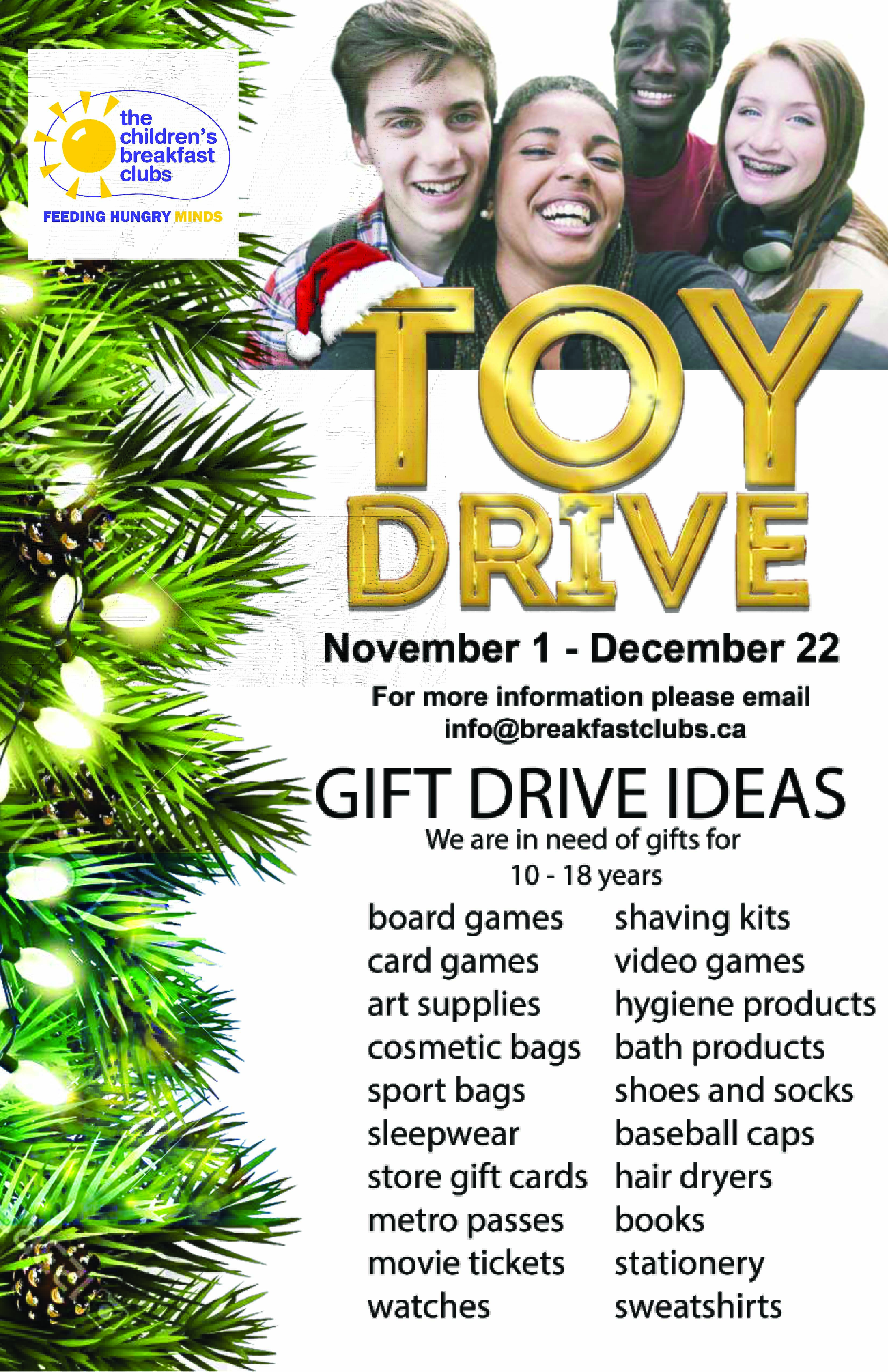 Christmas Gift Wrapping & Toy Drive – Breakfast Clubs