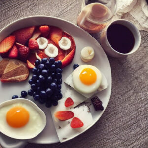 Fresh Fruits and healthy food for Breakfast